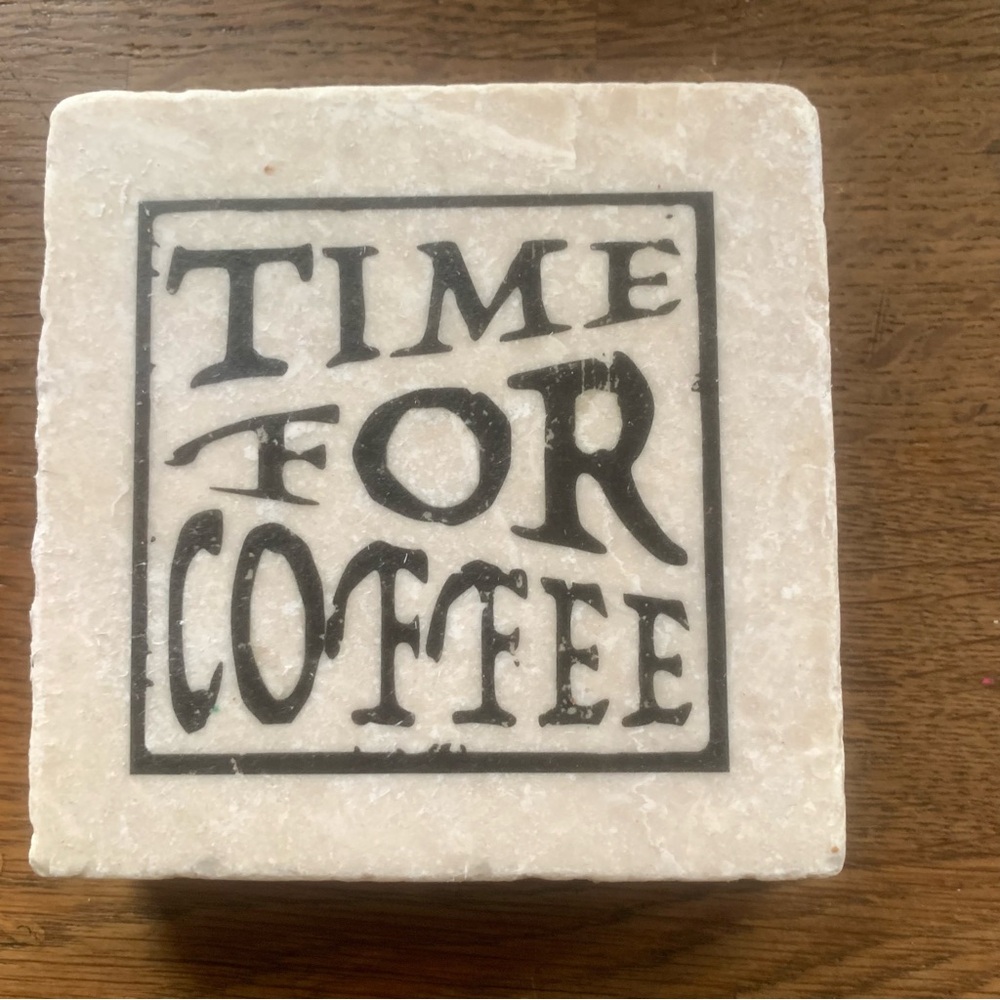 Elegant Cream Stone Coffee Coaster Set